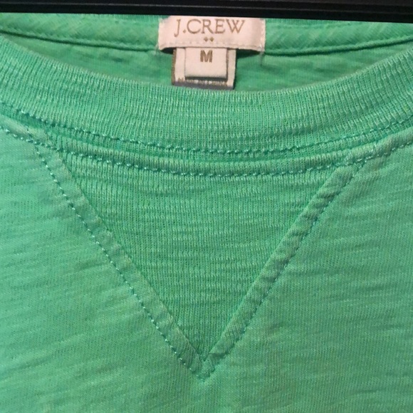 J. Crew 3/4 sleeve Women’s green top ~ medium - Picture 2 of 7
